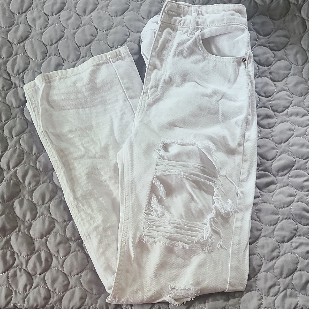 White Distressed Women Jeans